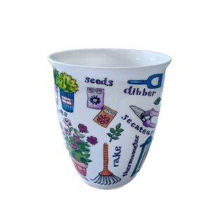 Vintage DUNOON Gardening Time Seeds Nevis Mug Kate Mawdsley Bone China Cup